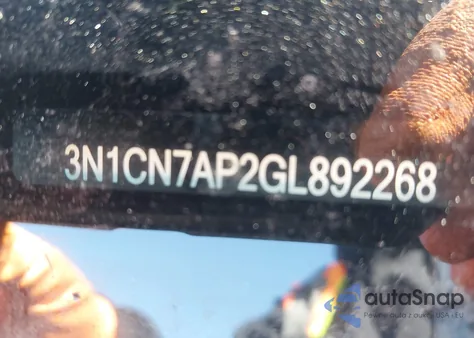 2016 Nissan Versa 1.6 Sv from USA, damaged, VIN 3N1CN7AP2GL892268